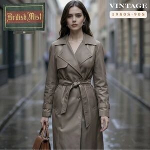 British Mist Women's Classic Beige Trench Coat